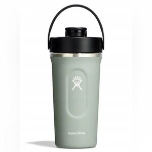 Hydro Flask Sage Green Tumbler with Black Lid insulated shaker bottle 24oz